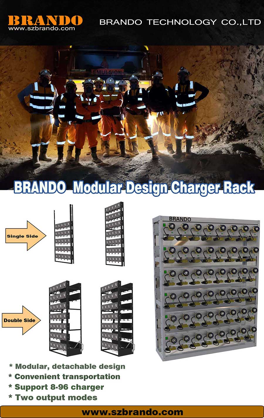 BRANDO Modular Design Charger Rack