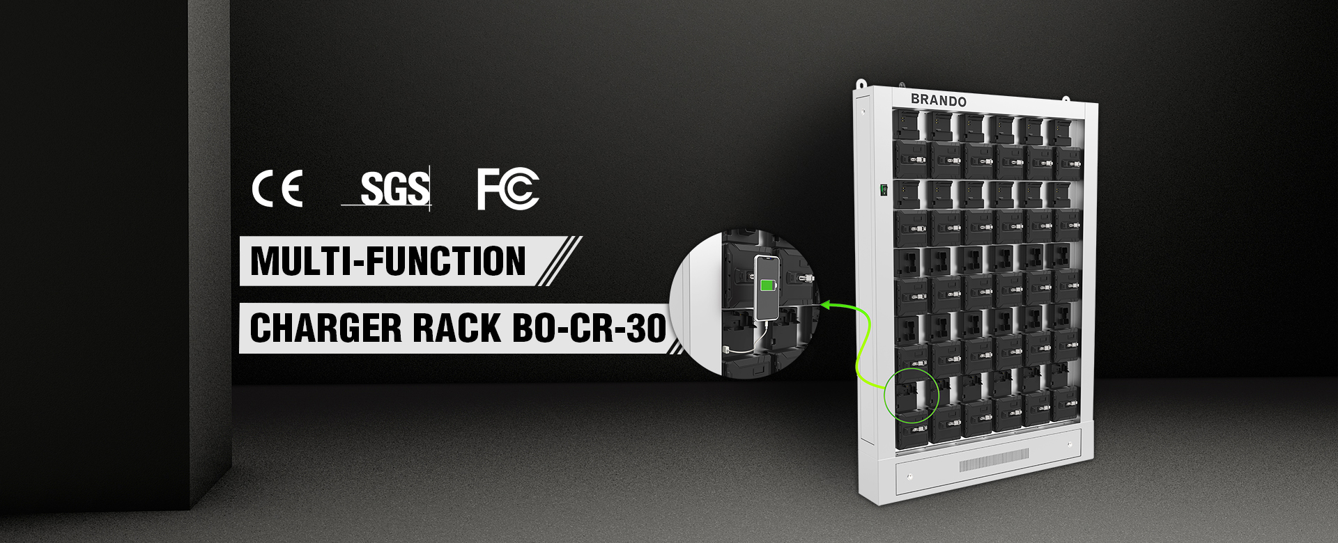 BRANDO BO-CR-30 Charger Rack with FCC