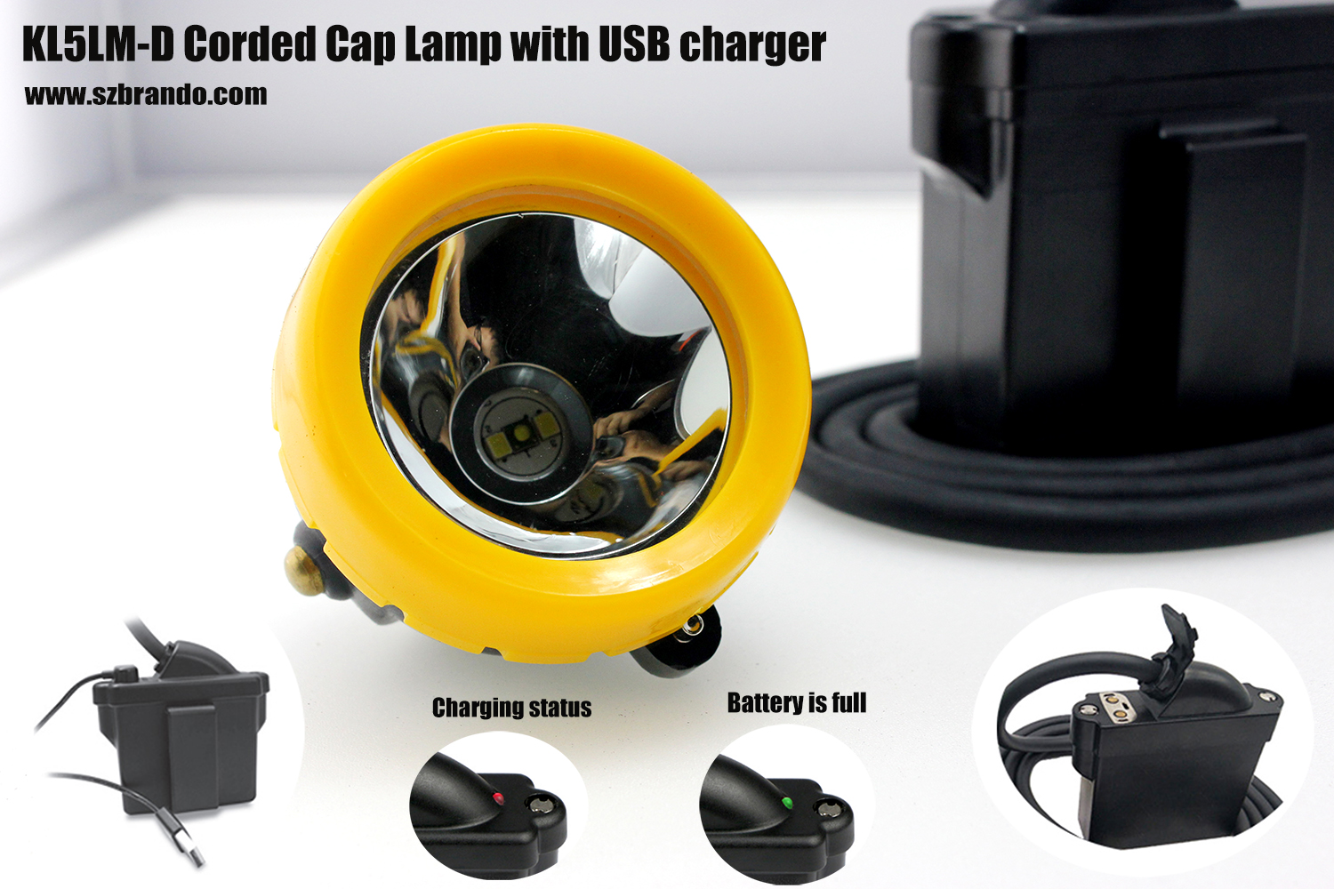New customized mining lamp with USB cable charger