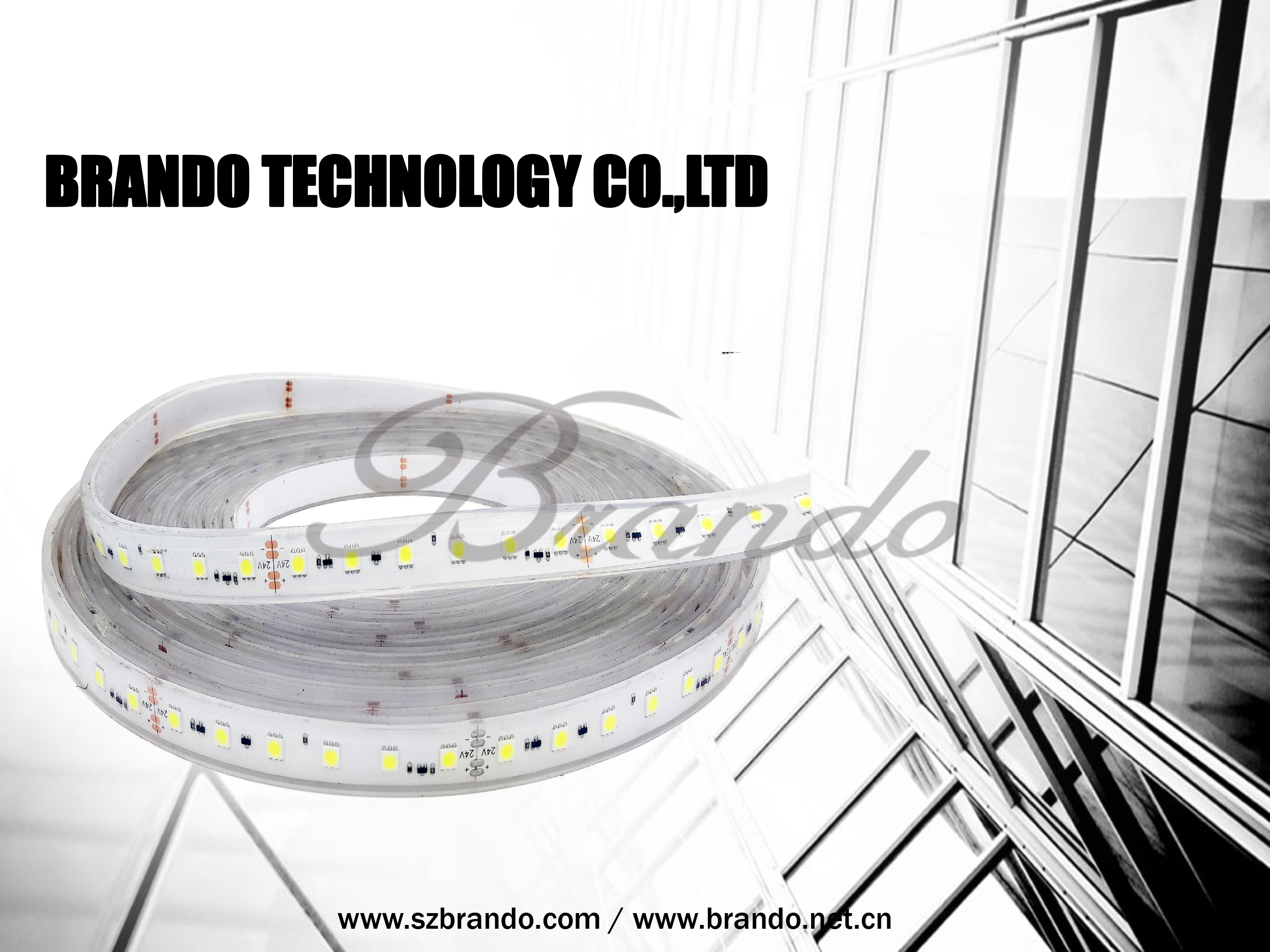 BRANDO BO-SL60-24(B) DC 24V NEW led strip light for underground 10M