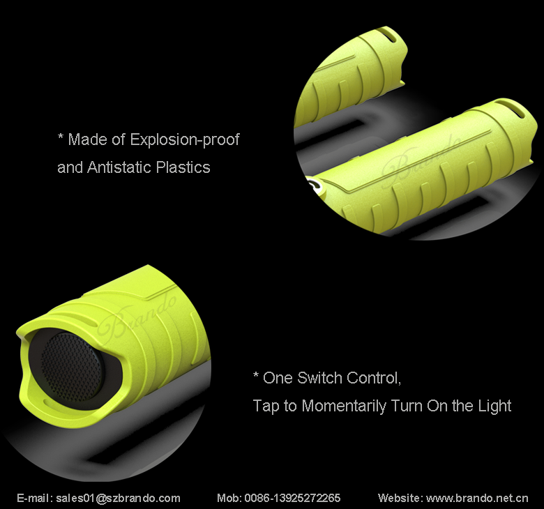 New Design Non-conducting Nylon Explosion-proof LED Torch with 240lumen