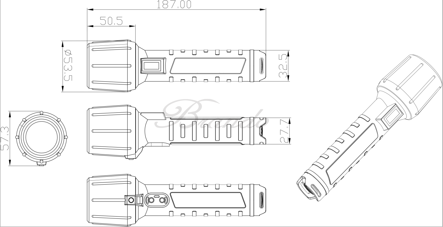 New Design Non-conducting Nylon Explosion-proof LED Torch with 240lumen