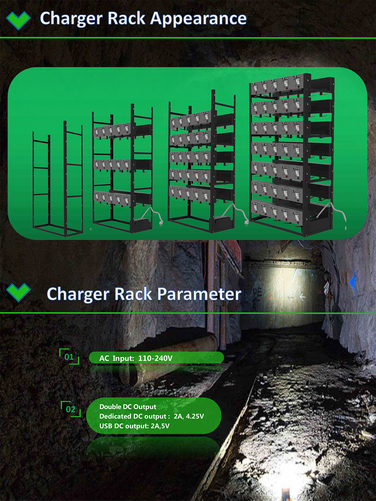 60 units charger rack with FCC