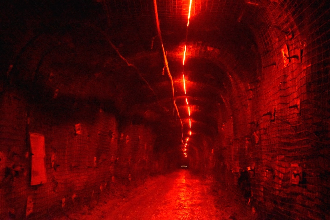BRANDO flexible circuit board LED Red Tape Light in Tunnel